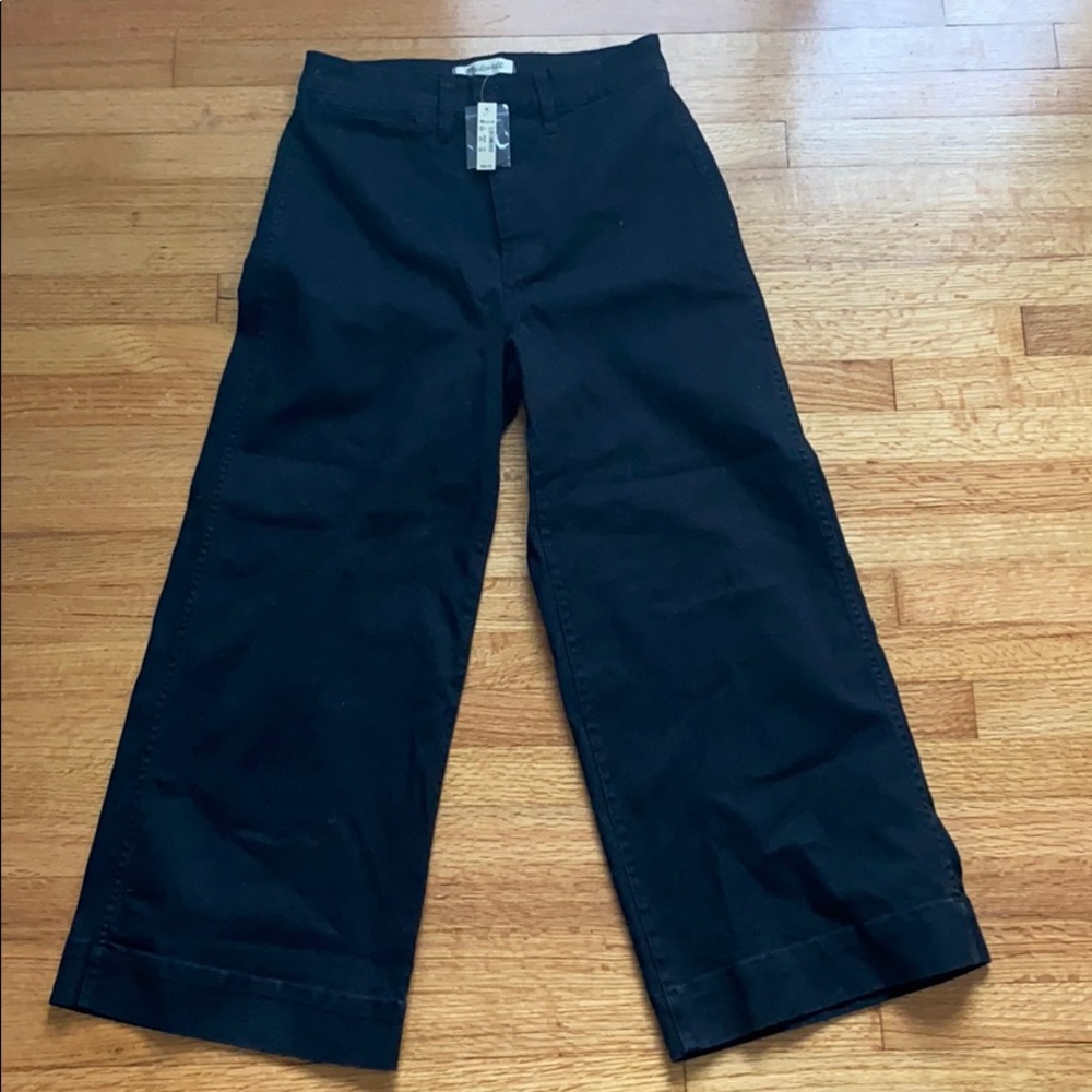 Madewell Black Emmett wide leg jeans